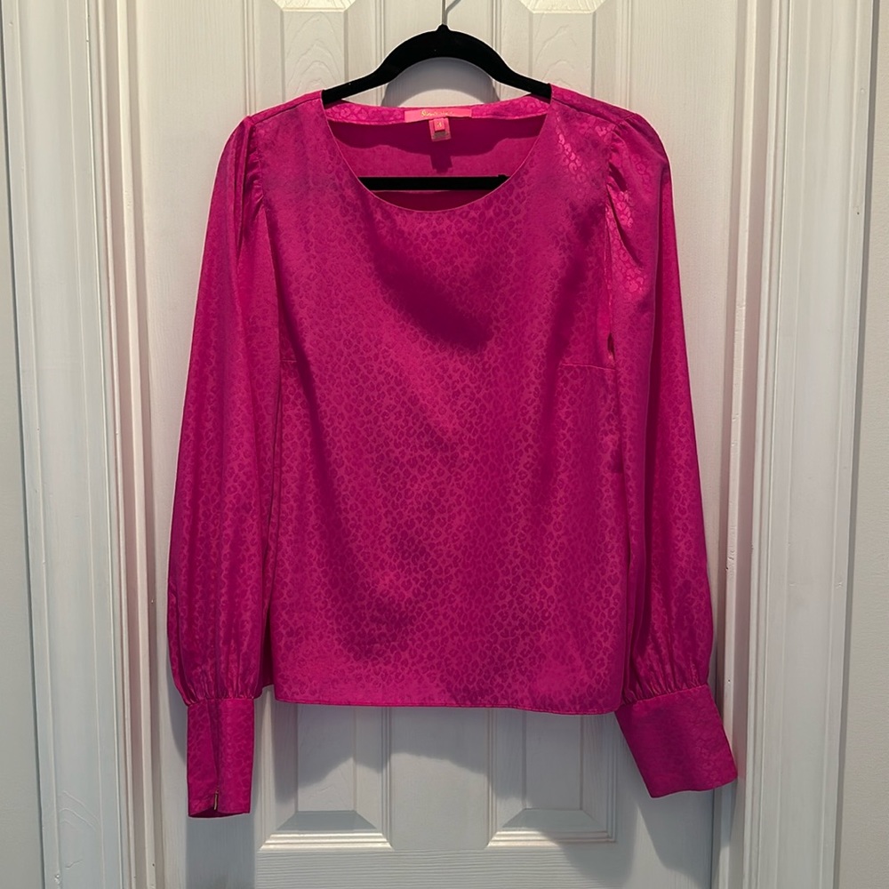 Lilly Pulitzer pink leopard print long sleeve